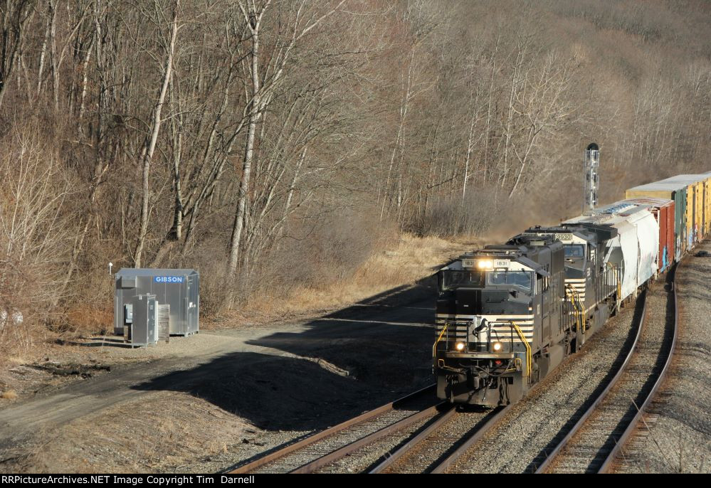 NS 1831 leads 315 past Gibson interlocking